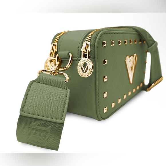 NWT Valentino Orlandi Camera Bag olive Green crossbody MSRP $159 New - Picture 3 of 5